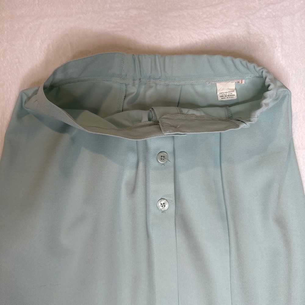 80s Academia Preppy Vintage Side Button Midi Skirt  A-Line Pastel SMALL‎ - Picture 5 of 6